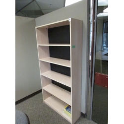 Blonde 72 in. 5 Shelf Book Case w Adjustable Shelves